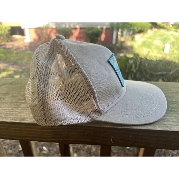 COSTA del Mar tan embroidered logo trucker mesh hat fishing sailing turquoise - Picture 10 of 11